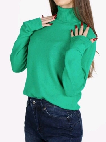 Dolcevita donna verde maglione - donna,
