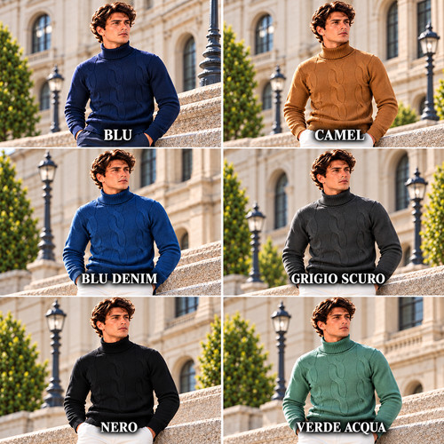 Due maglioni uomo dolcevita - due,